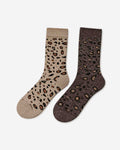 Damen Socken im 2er-Pack - Beige & Braun